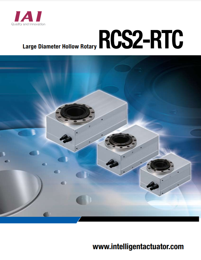 IAI RCS2-RTC CATALOG RCS2-RTC SERIES: LARGE DIAMETER HOLLOW ROTARY